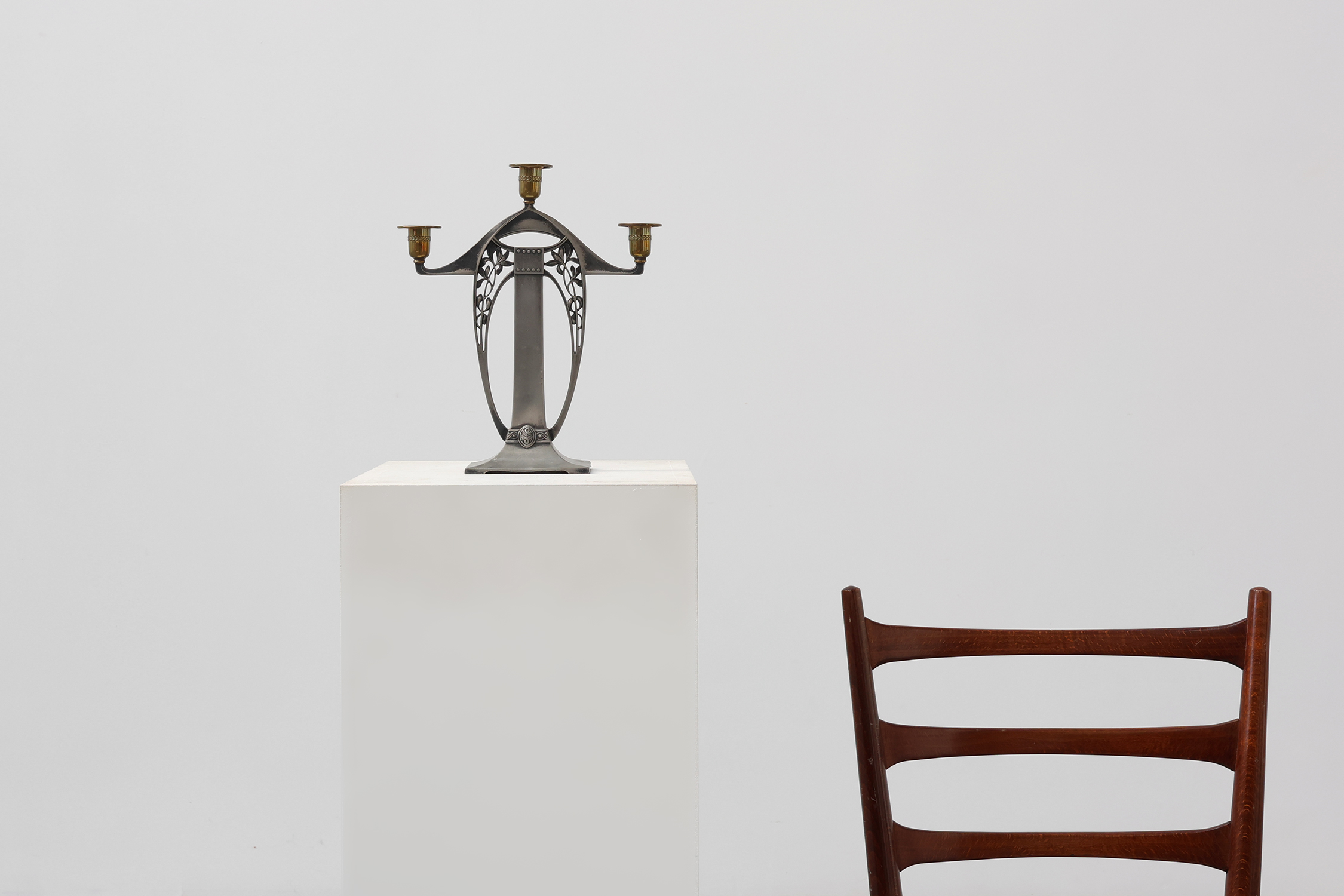 Art Nouveau Three‑Arm Candelabrum by WMF, Early 20th Centurythumbnail